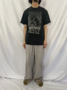 画像2: 〜90's HERB RITTS "WRESTLE" アートTシャツ XL  (2)