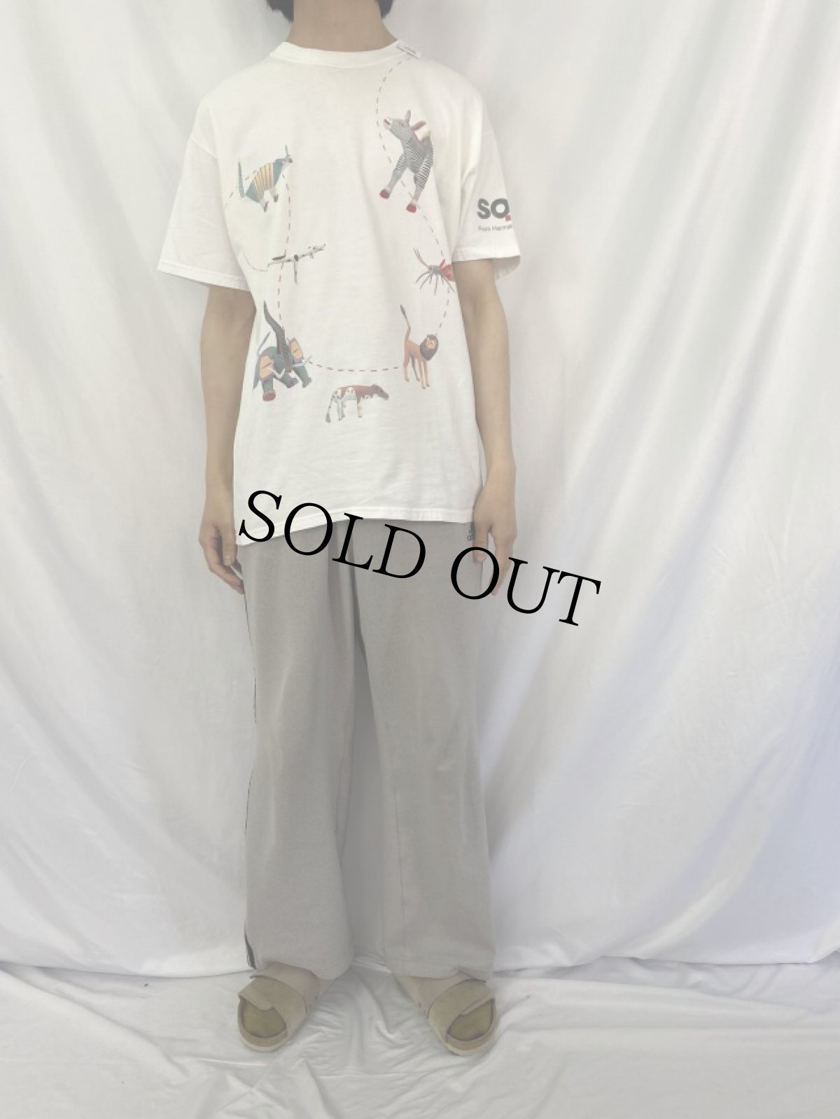 画像3: 90's Herman Miller SQA インテリアメーカープリントTシャツ L (3)