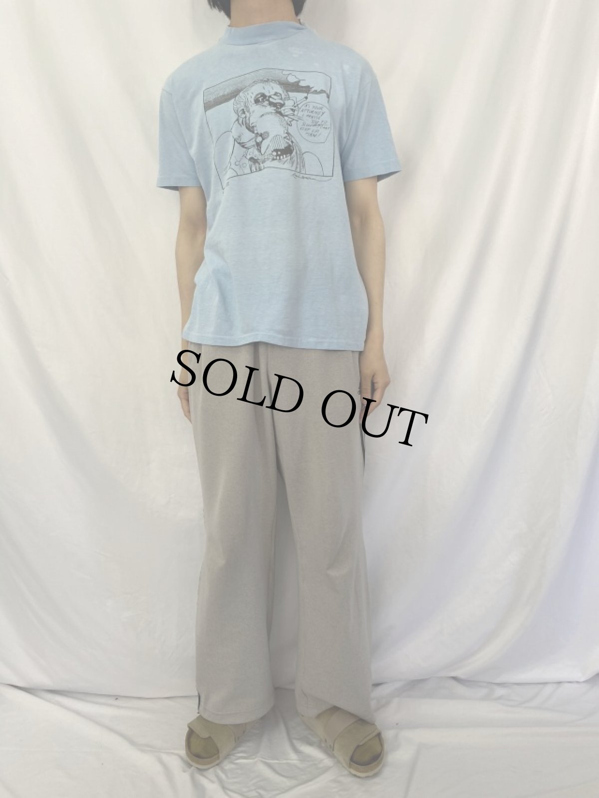 画像3: 90's Ralph Steadman USA製 アートイラストプリントTシャツ L (3)