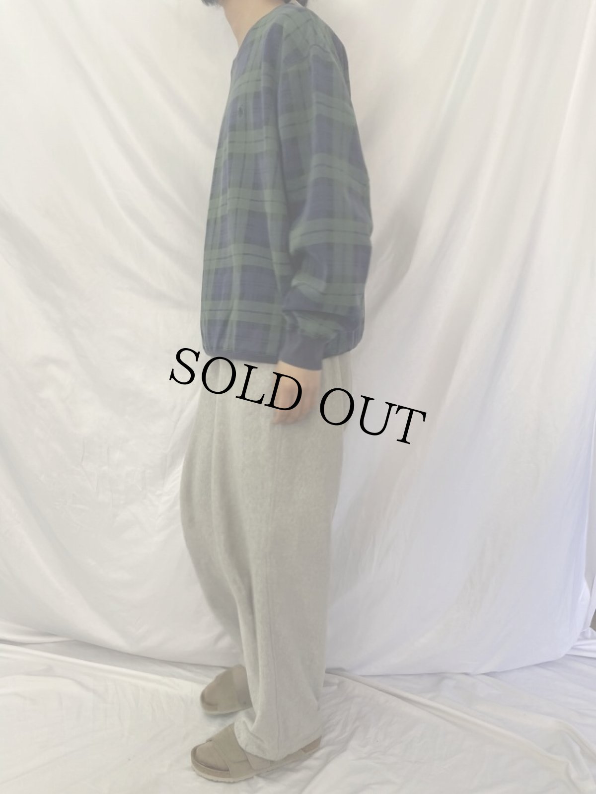 画像4: 90's〜 POLO Ralph Lauren ロゴ刺繍 チェック柄 スウェット XL (4)