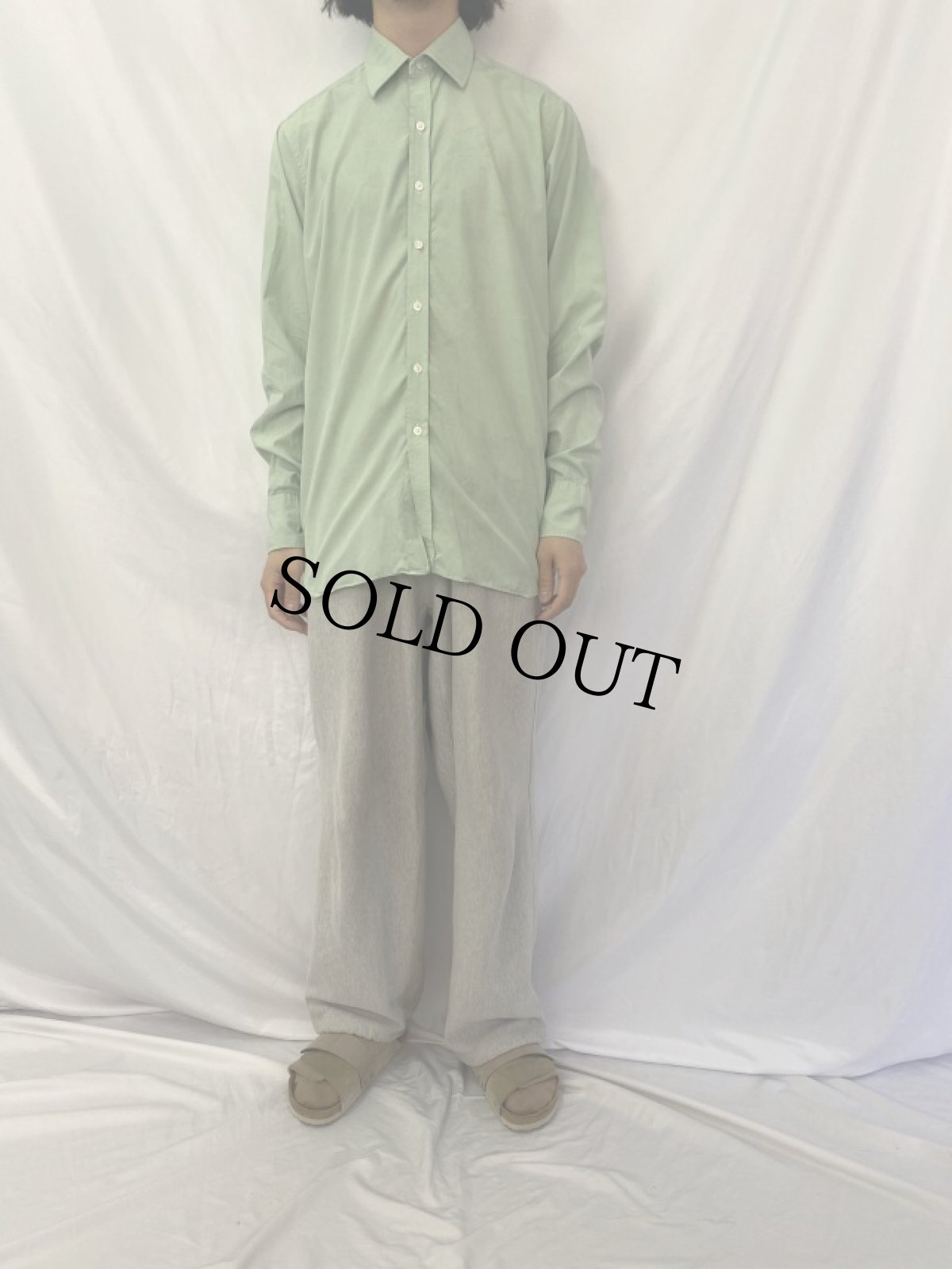 画像2: 90's Turnbull&Asser ENGLAND製 "SEA ISLAND COTTON" マチ付き コットンブロードシャツ (2)