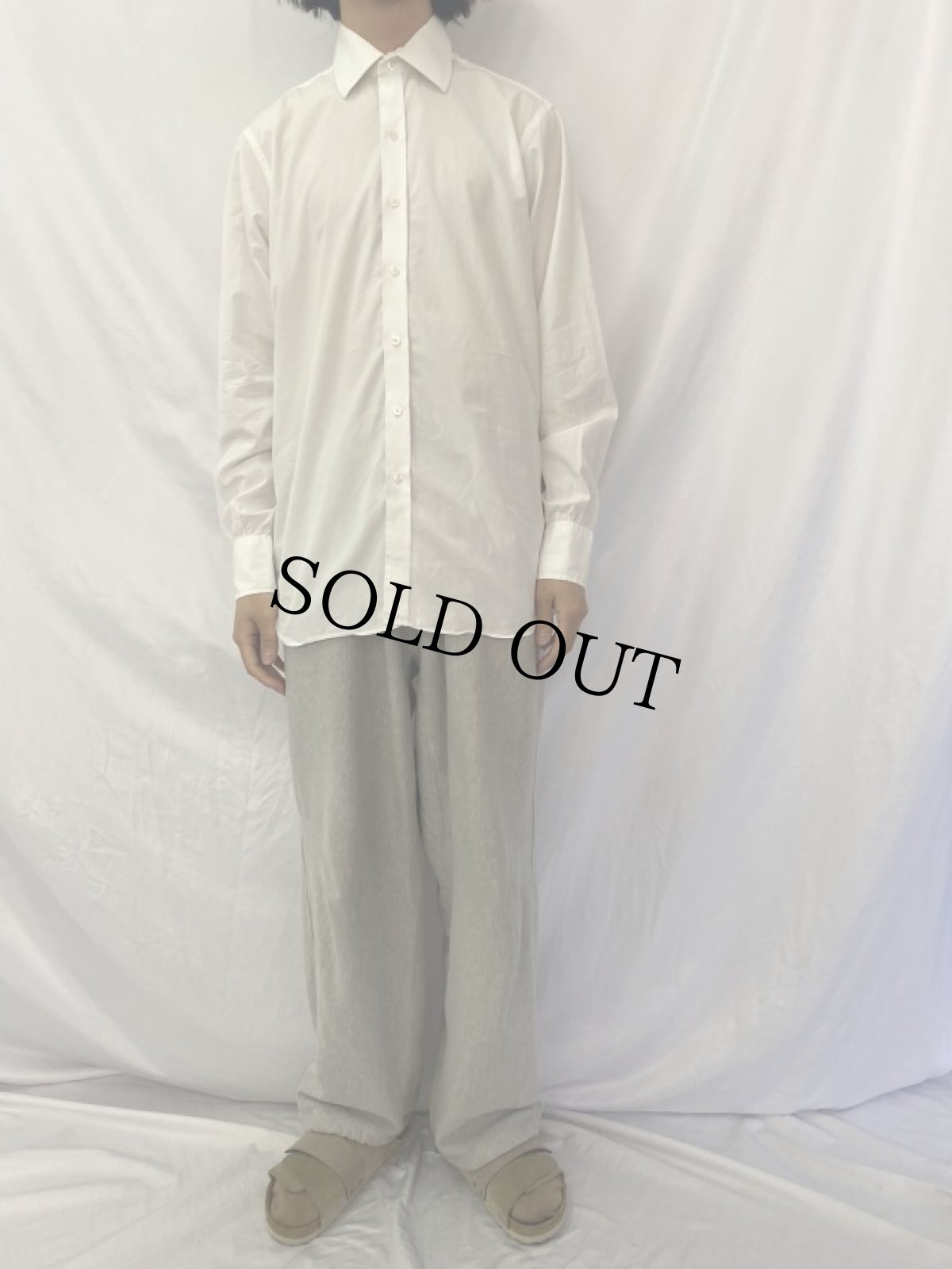 画像2: 90's Turnbull&Asser ENGLAND製 "SEA ISLAND COTTON" マチ付き コットンブロードシャツ (2)