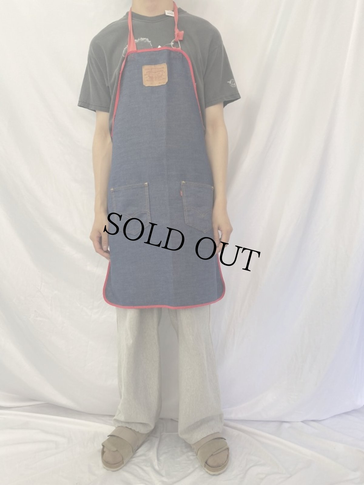 画像4: VINTAGE LEVI'S BIGE デニムエプロン (4)