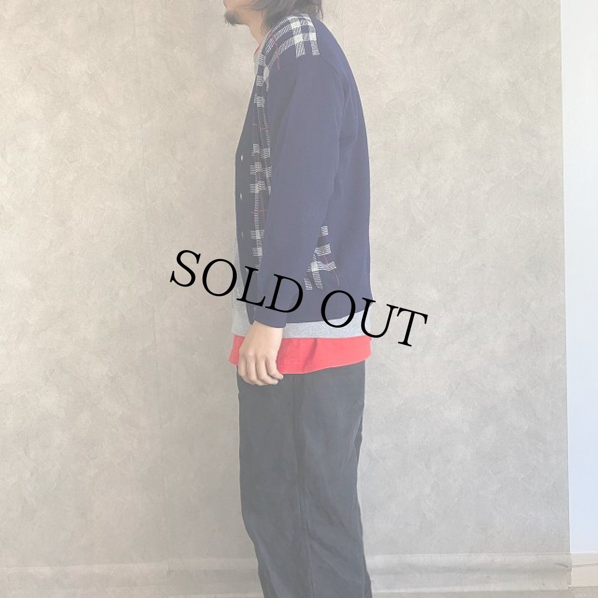 画像3: 〜90's Burberrys スコットランド製 チェック柄ウールカーディガン 40 (3)