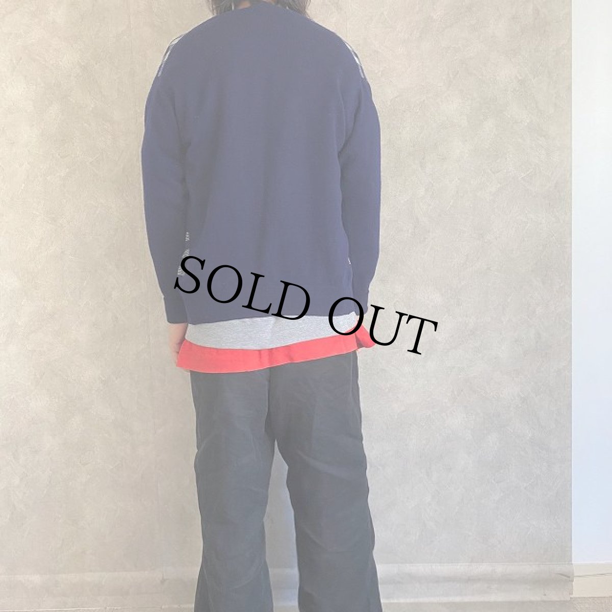 画像4: 〜90's Burberrys スコットランド製 チェック柄ウールカーディガン 40 (4)