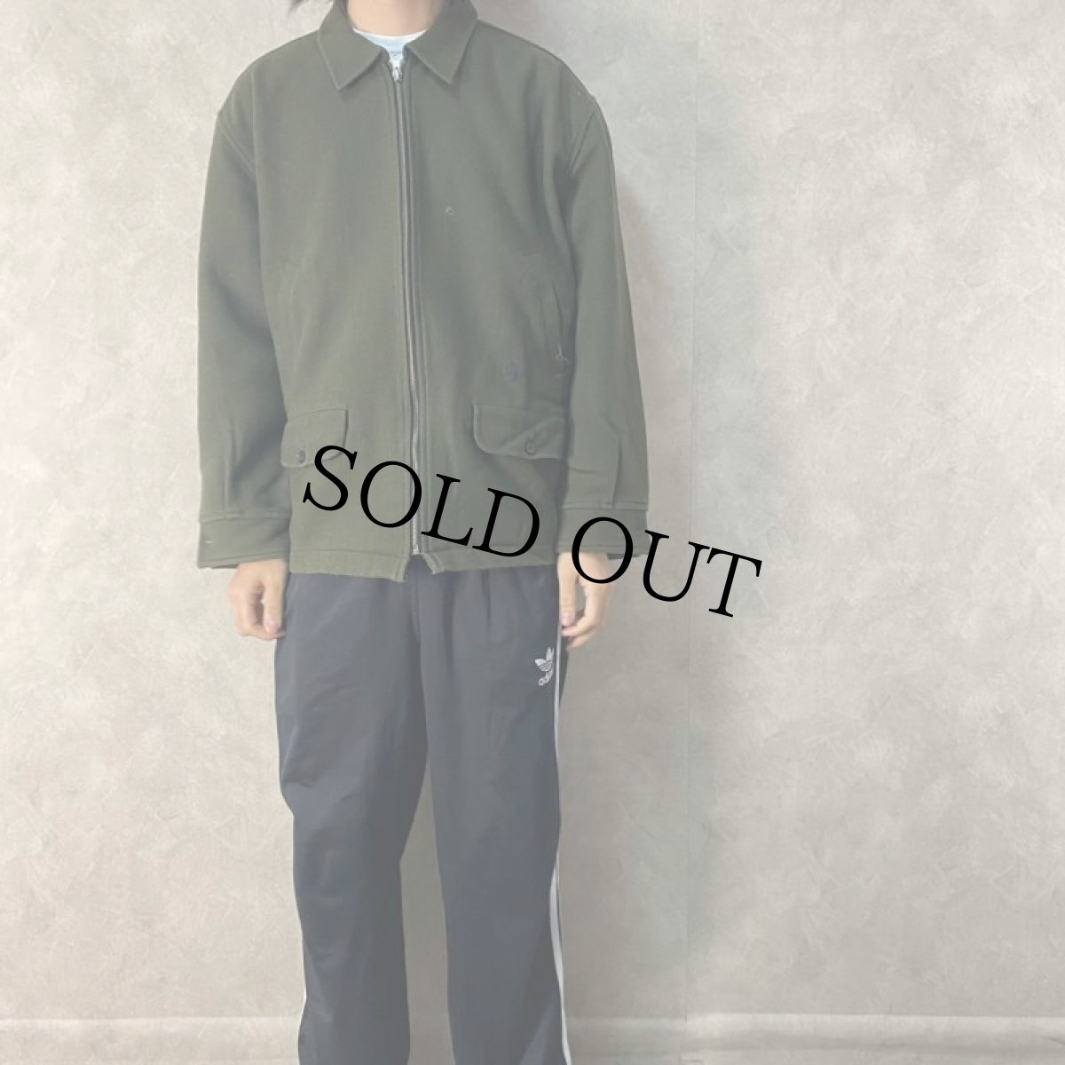 画像2: 90's STUSSY ウールスポーツジャケット M (2)