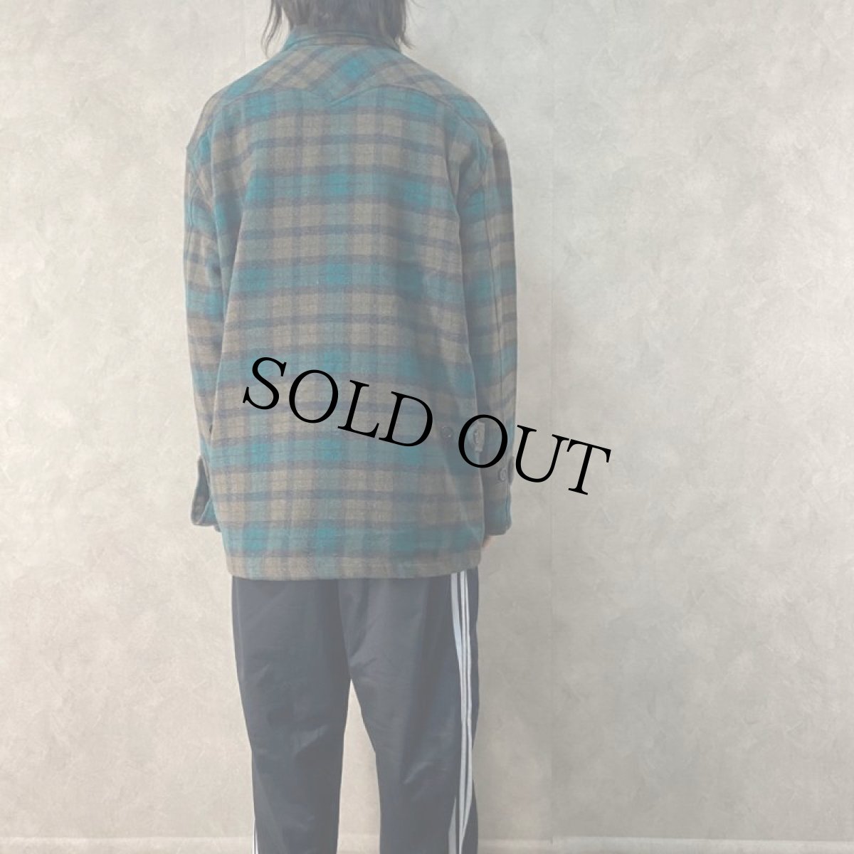 画像4: 90's STUSSY OUTER GEAR ウエスタンヨーク切替 ウールジャケット L (4)