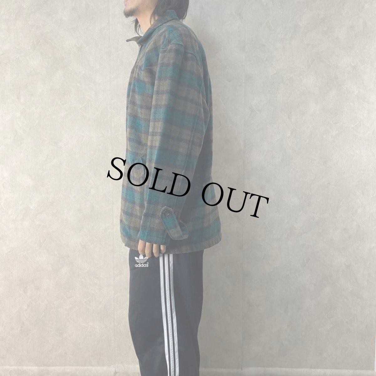 画像3: 90's STUSSY OUTER GEAR ウエスタンヨーク切替 ウールジャケット L (3)