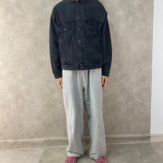 画像2: Levi's 70507 ブラックデニムジャケット M (2)