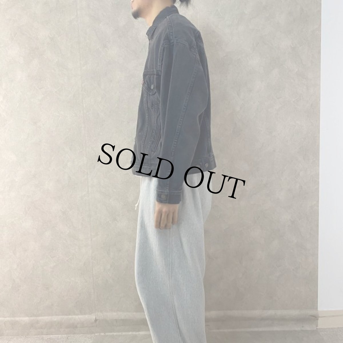 画像3: Levi's 70507 ブラックデニムジャケット M (3)