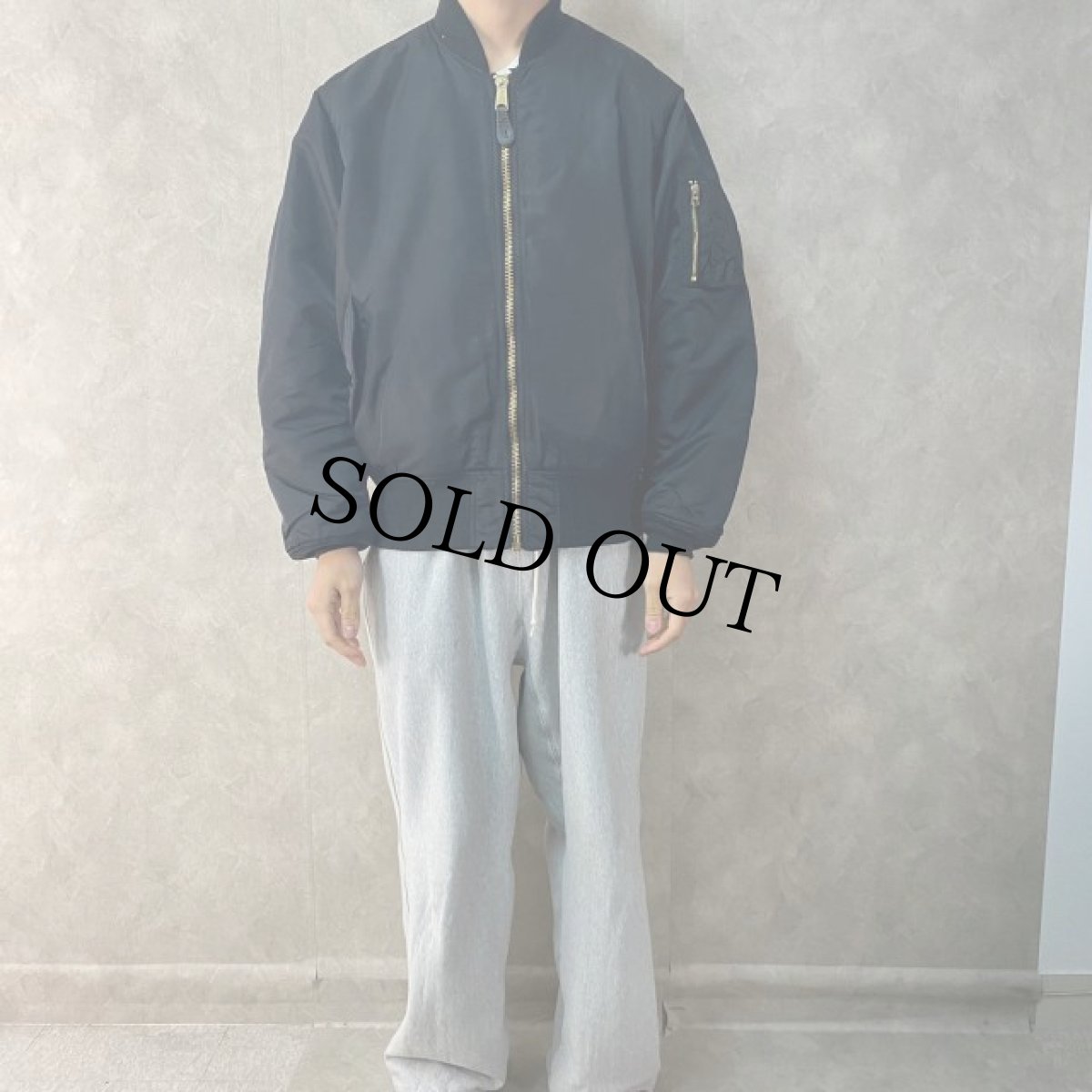 画像3: 90's〜 ALPHA INDUSTRIES,INC. 民間用 MA-1 フライトジャケット LARGE (3)