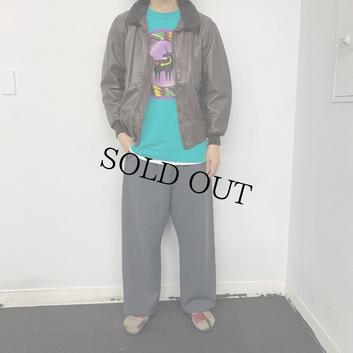 画像2: 60〜70's U.S.NAVY G-1 フライトジャケット (2)