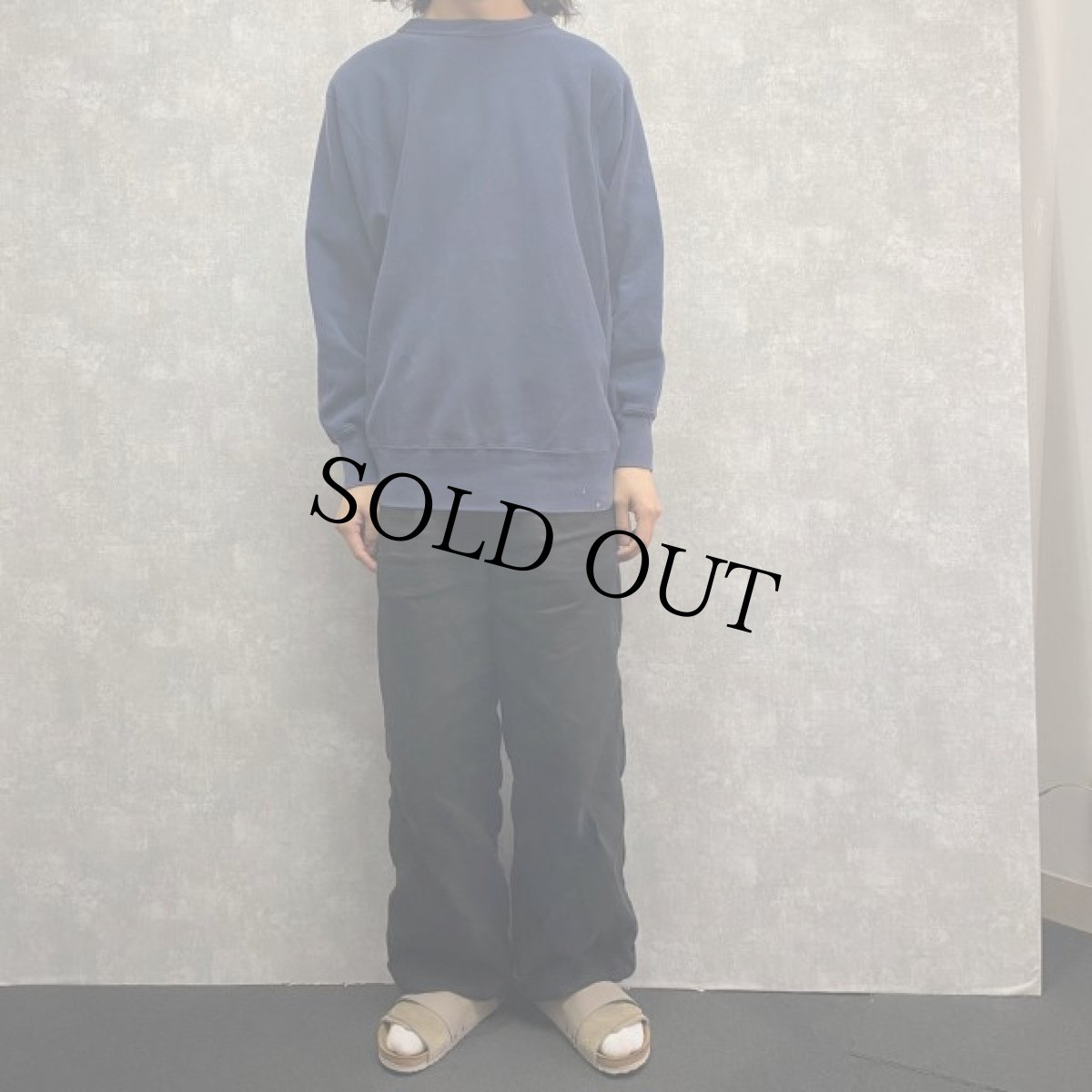 画像2: 80's Champion×LANDS' END USA製 無地スウェット (2)