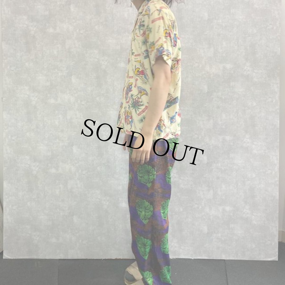 画像3: 50's ZEPHYR by Sportswear MAGNET ジャマイカ柄レーヨンアロハシャツ L (3)