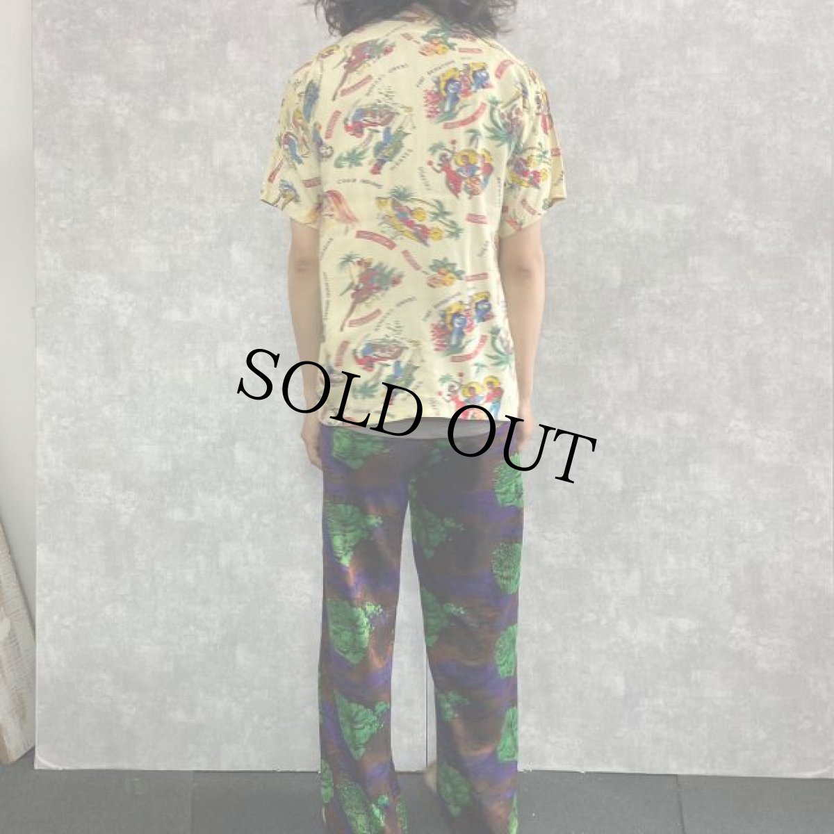 画像4: 50's ZEPHYR by Sportswear MAGNET ジャマイカ柄レーヨンアロハシャツ L (4)