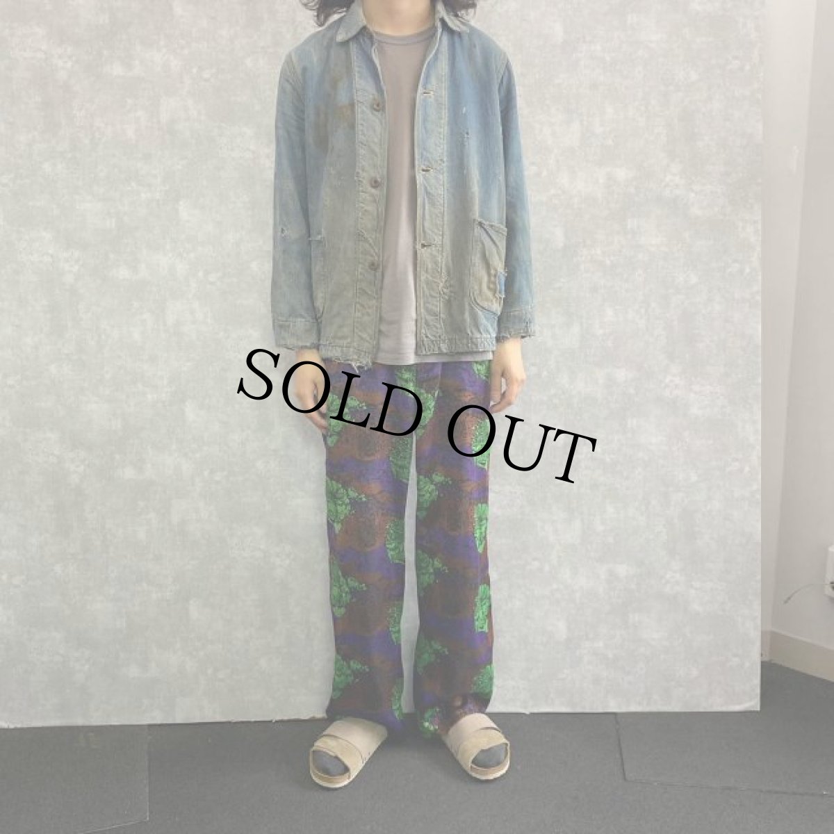 画像2: 40's 月桂樹ボタン 大戦モデル Denim Coverall (2)