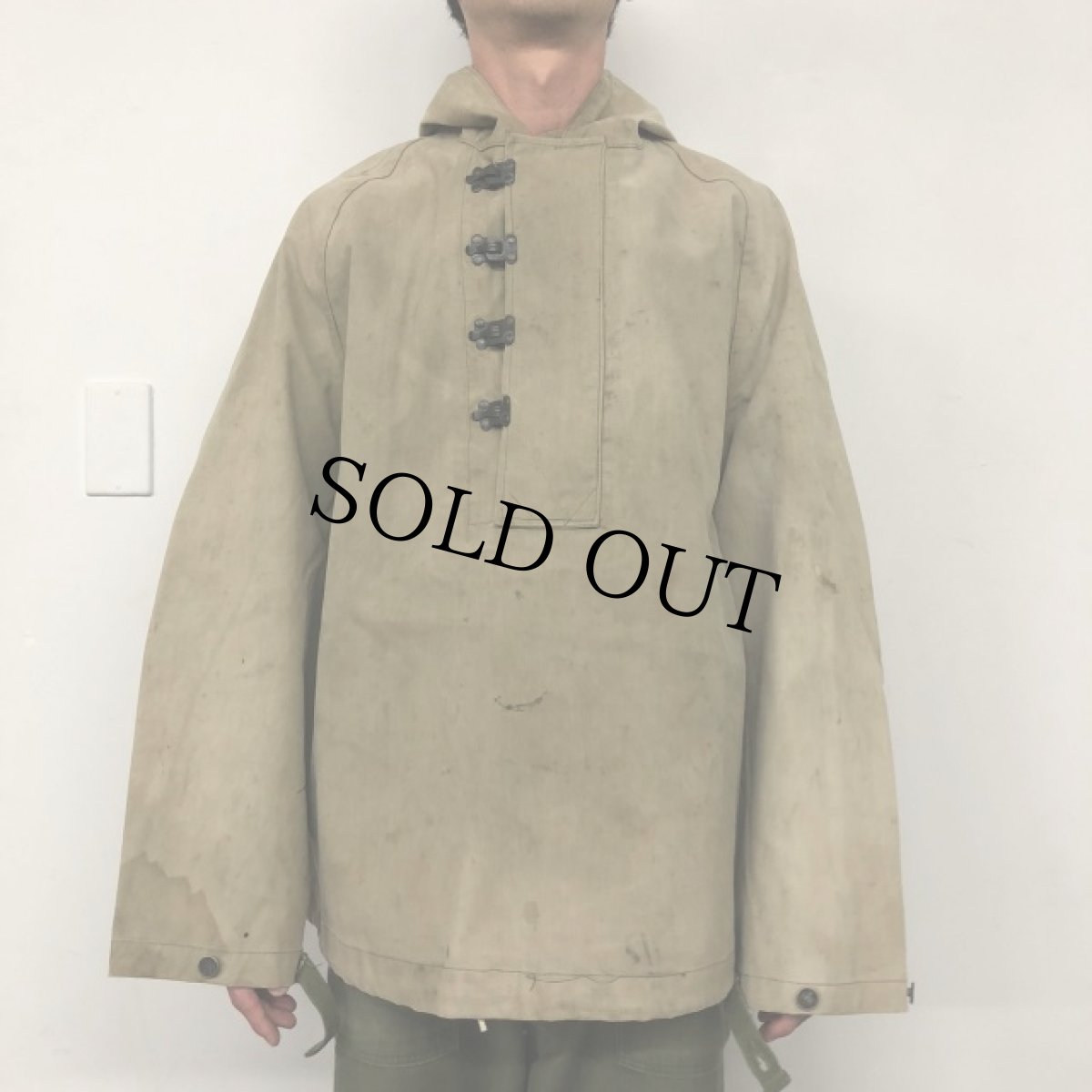 画像3: 40's U.S. NAVY デッキレインパーカ L (3)