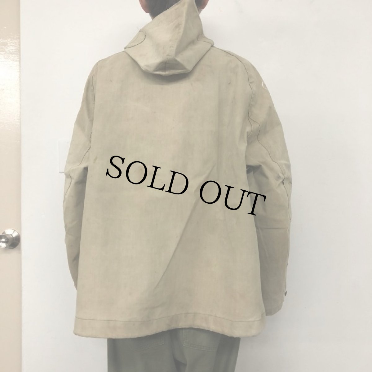 画像5: 40's U.S. NAVY デッキレインパーカ L (5)