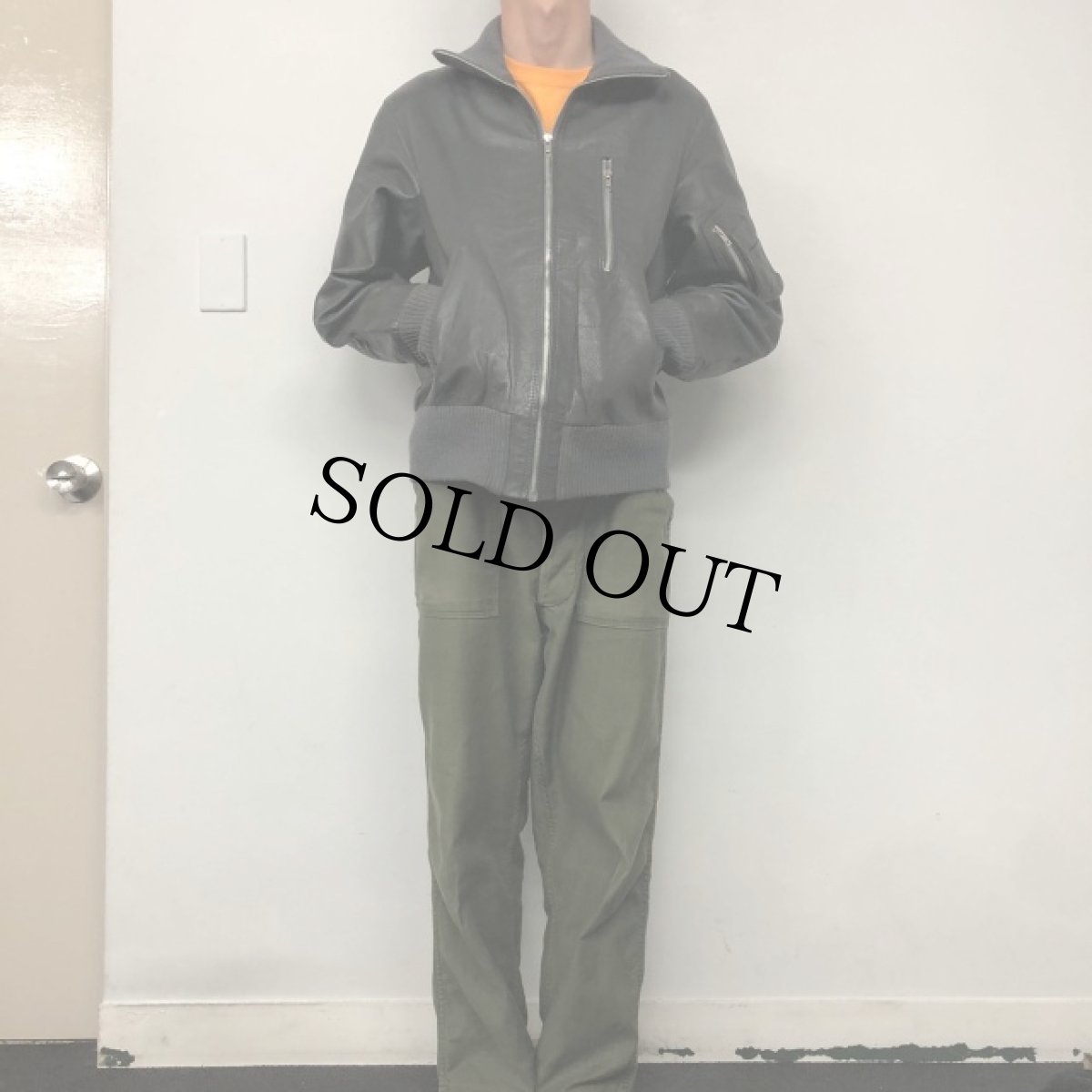 画像2: ドイツ軍 "民間用model" Flight Leather Jacket (2)