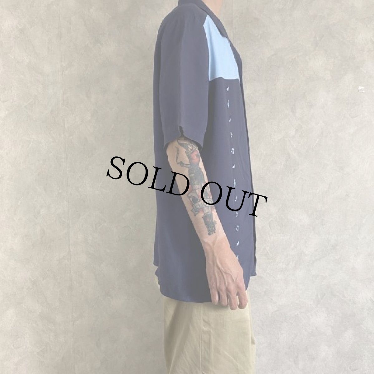 画像4: 70's〜 Da Vinci USA製 Rockabilly Rayon Shirt L (4)