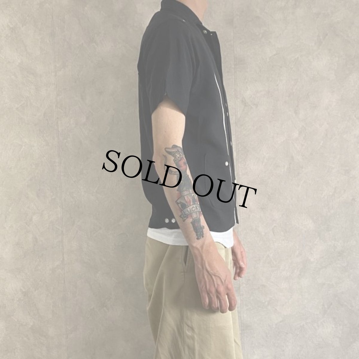 画像5: 60's Crown Prince Black Rayon Bowling Shirt M (5)
