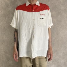 画像4: 60's Crown Prince Rayon Bowling Shirt L (4)