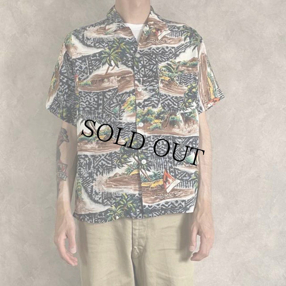 画像3: 60's Sports Wear JAPAN製 Rayon Hawaiian Shirt (3)