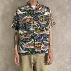 画像3: 60's Sports Wear JAPAN製 Rayon Hawaiian Shirt (3)
