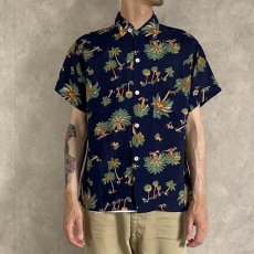 画像3: 50's ROYAL PALM "Palm Tree" Rayon Hawaiian Shirt M (3)
