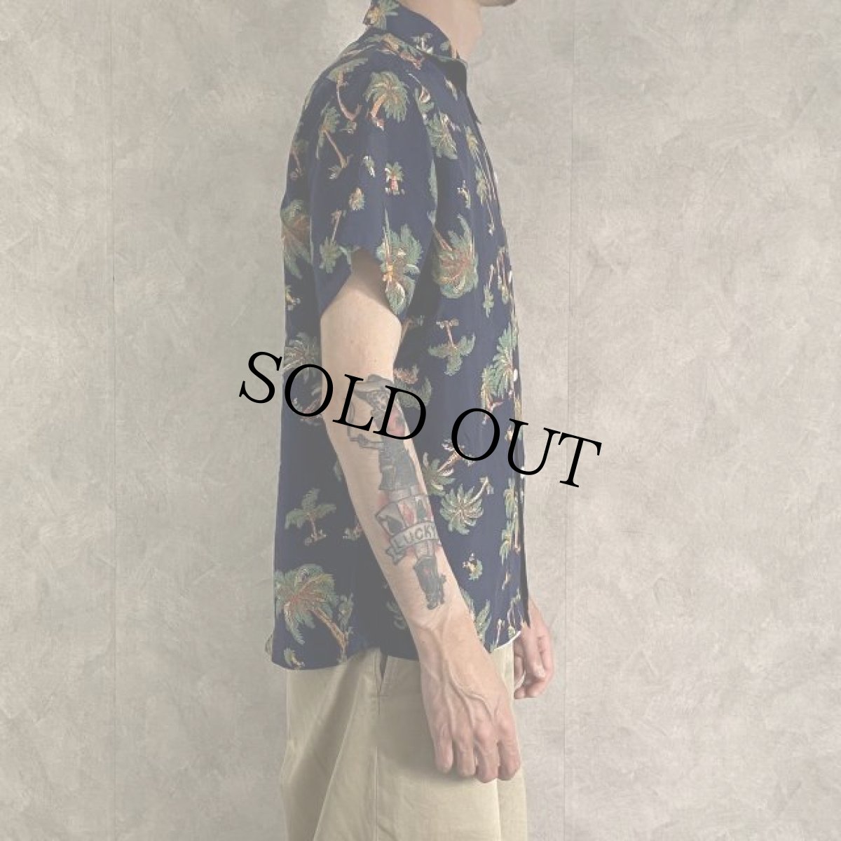 画像4: 50's ROYAL PALM "Palm Tree" Rayon Hawaiian Shirt M (4)