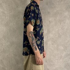 画像4: 50's ROYAL PALM "Palm Tree" Rayon Hawaiian Shirt M (4)