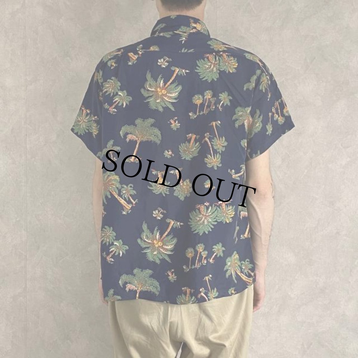 画像5: 50's ROYAL PALM "Palm Tree" Rayon Hawaiian Shirt M (5)