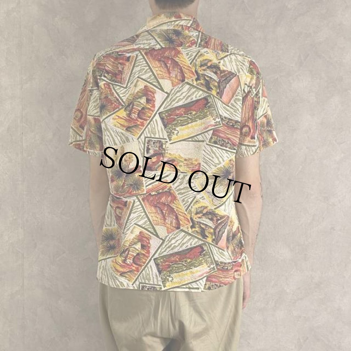 画像5: 50's PENNY'S TOPFLIGHT Seersucker Hawaiian Shirt S (5)