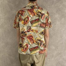 画像5: 50's PENNY'S TOPFLIGHT Seersucker Hawaiian Shirt S (5)