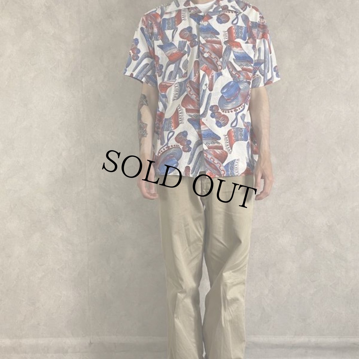 画像2: 60's Unknown Seersucker Hawaiian Shirt (2)