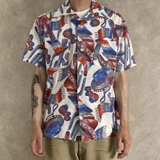 画像3: 60's Unknown Seersucker Hawaiian Shirt (3)
