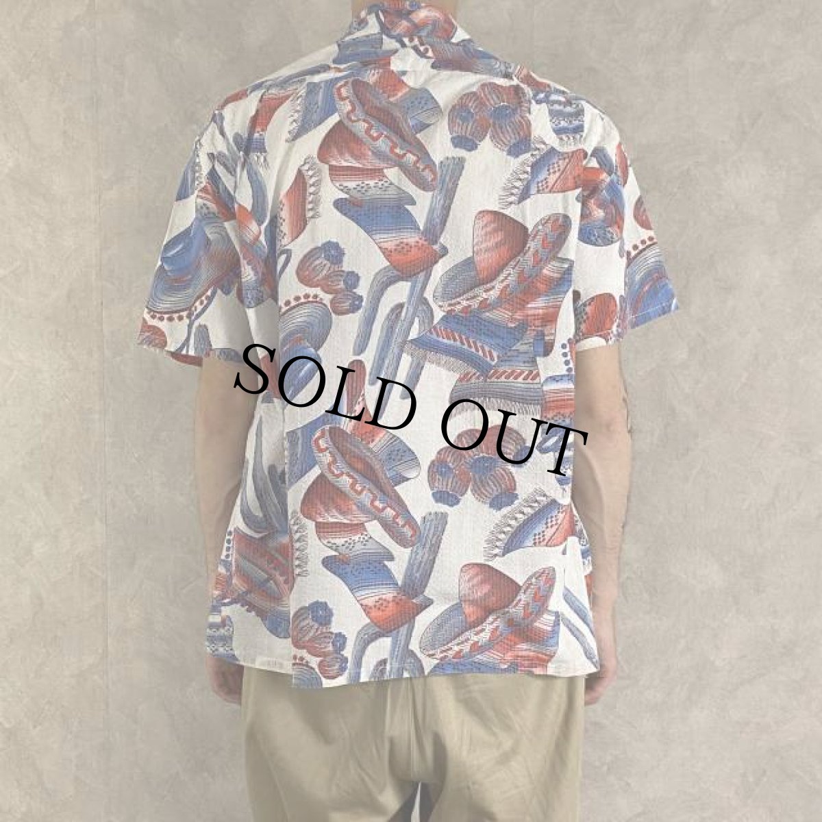 画像5: 60's Unknown Seersucker Hawaiian Shirt (5)