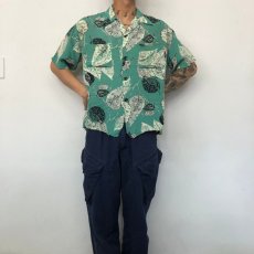 画像5: 50's TOPFLIGHT Rayon Hawaiian Shirt L (5)