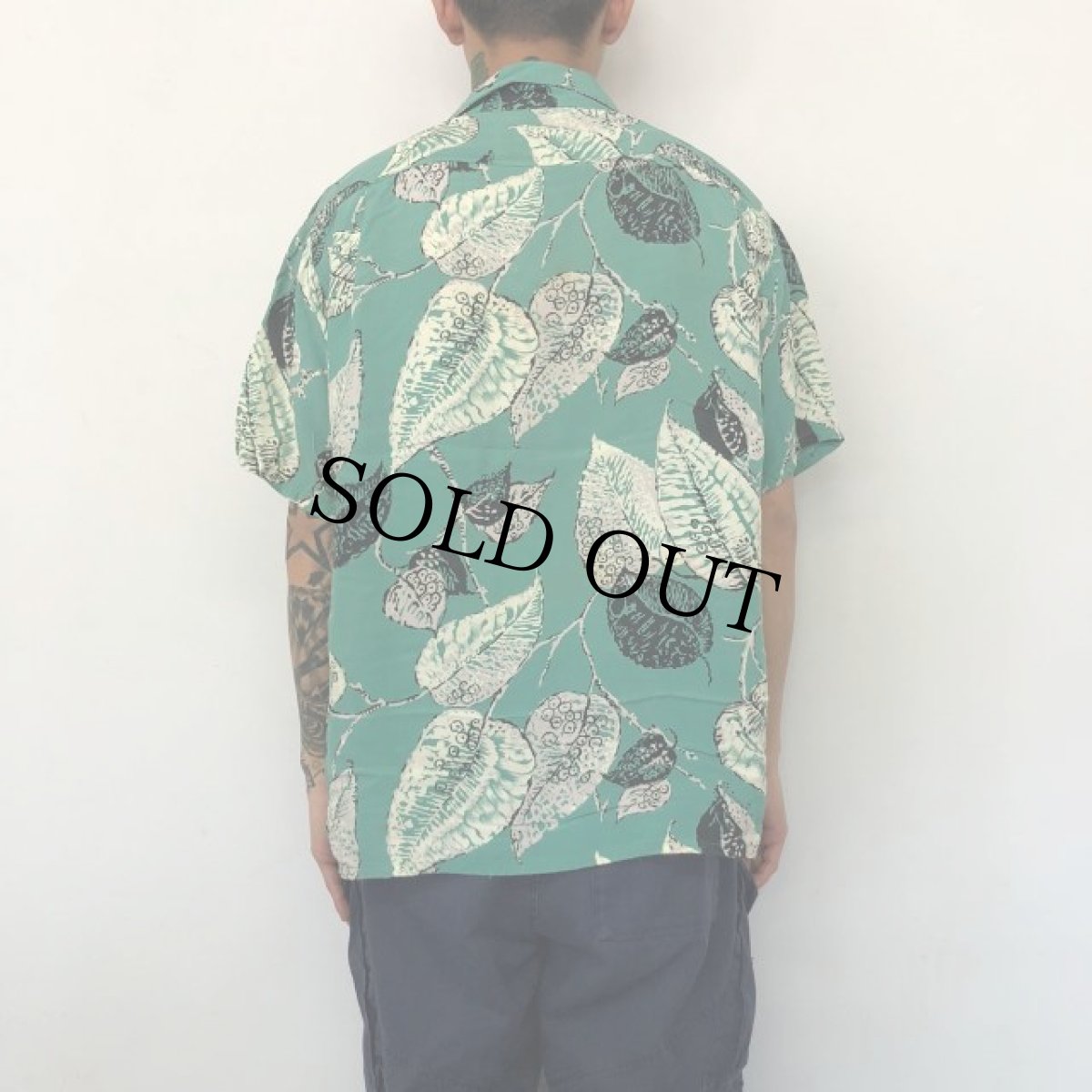 画像4: 50's TOPFLIGHT Rayon Hawaiian Shirt L (4)