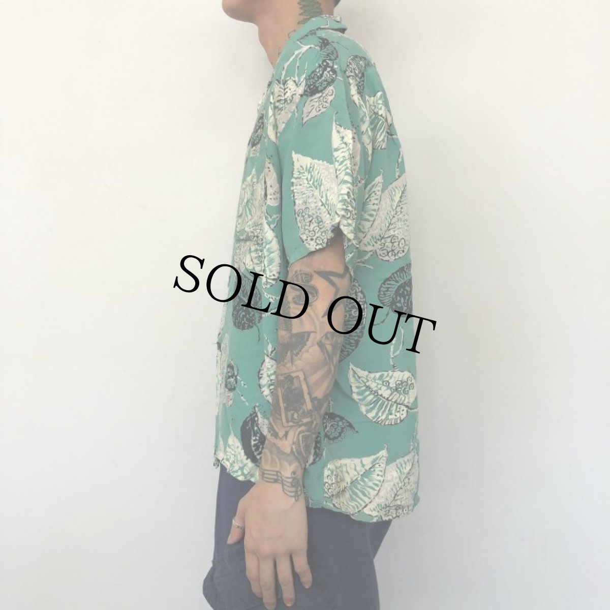 画像3: 50's TOPFLIGHT Rayon Hawaiian Shirt L (3)