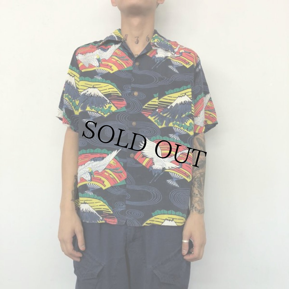 画像2: 50's Tropicana HAWAII製 Rayon Hawaiian Shirt M (2)