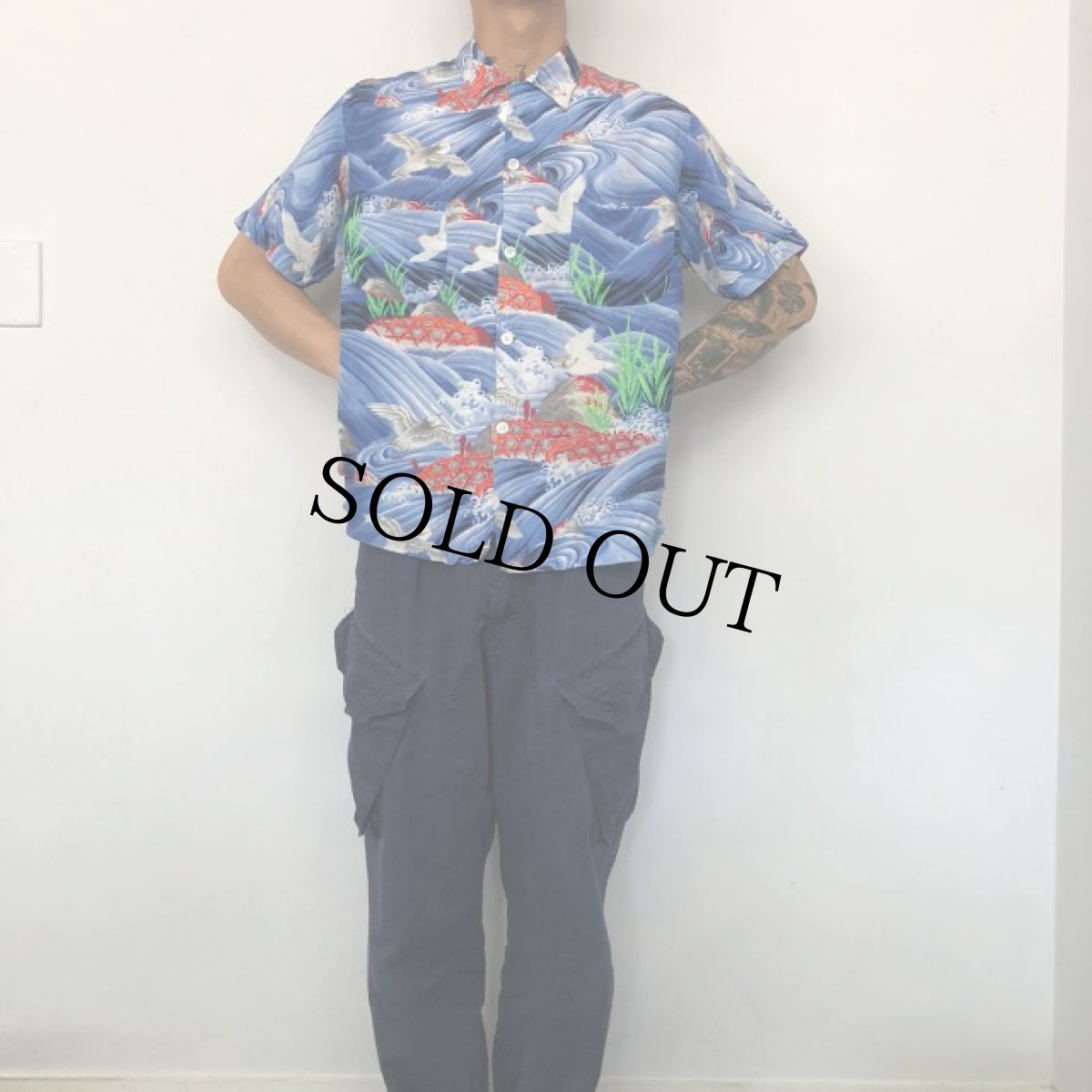 画像5: 60's PENNY'S JAPAN製 Rayon Hawaiian Shirt M (5)