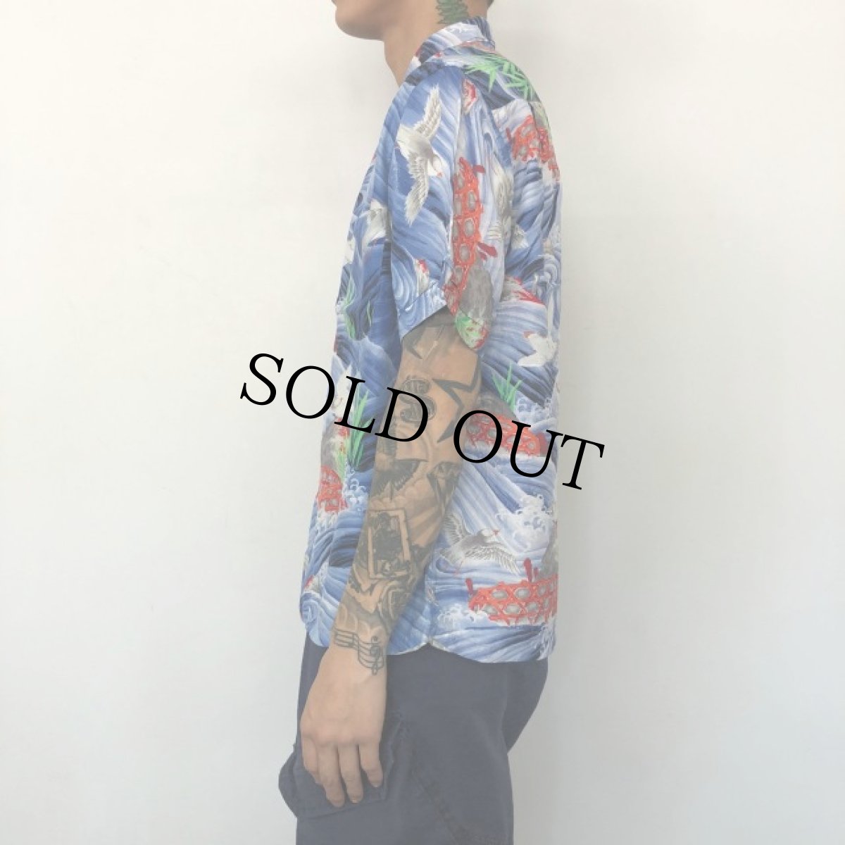 画像3: 60's PENNY'S JAPAN製 Rayon Hawaiian Shirt M (3)