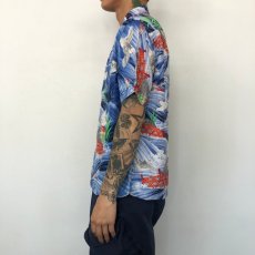 画像3: 60's PENNY'S JAPAN製 Rayon Hawaiian Shirt M (3)