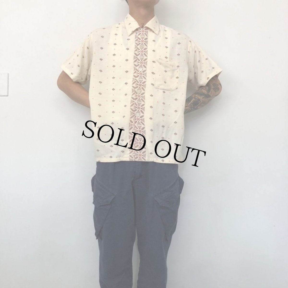 画像5: 60's Smiths California Cotton/Rayon Shirt L (5)