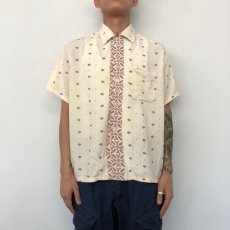 画像2: 60's Smiths California Cotton/Rayon Shirt L (2)