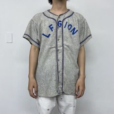 画像3: 40's〜50's "LEGION" Frannel Baseball shirt (3)