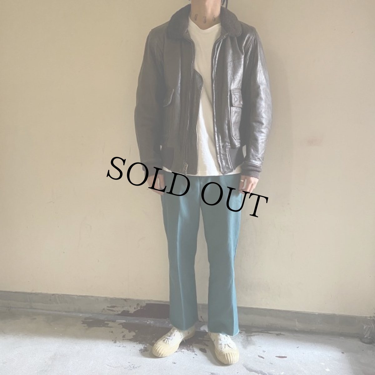 画像2: 60〜70's U.S.NAVY G-1 フライトジャケット (2)