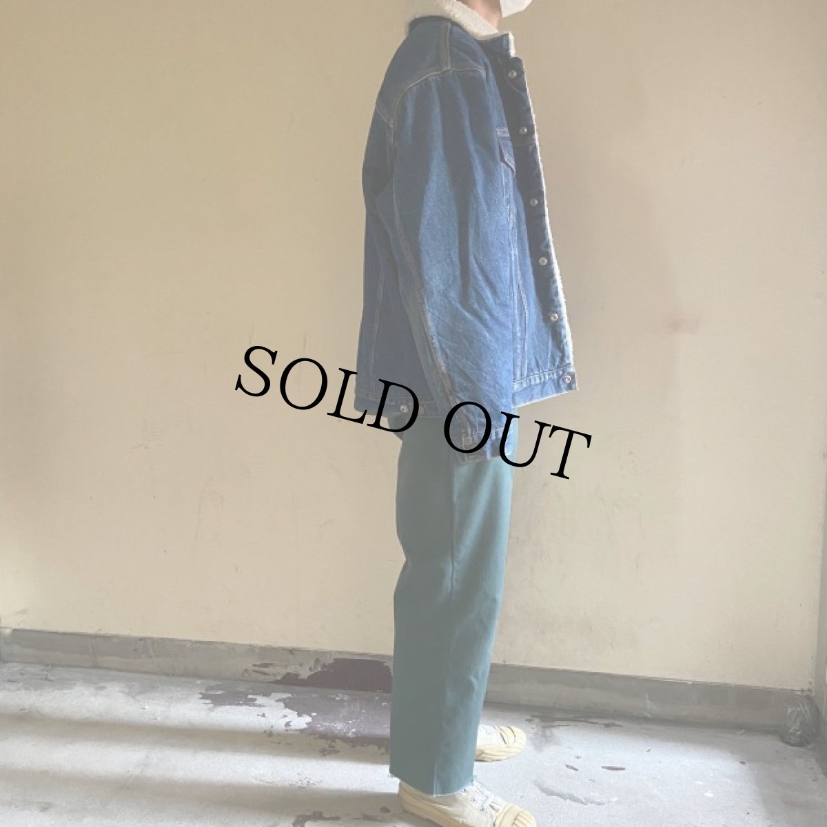 画像3: 90's Levi's USA製 デニムボアジャケット L (3)