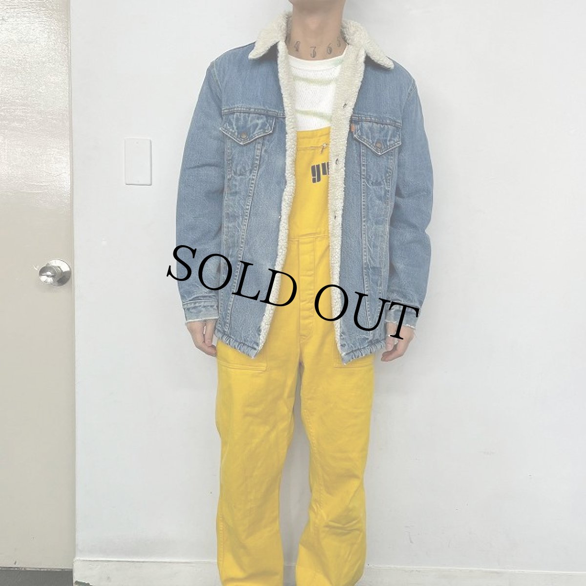 画像2: 70's Levi's USA製 71605-0216 デニムボアランチコート 40 (2)